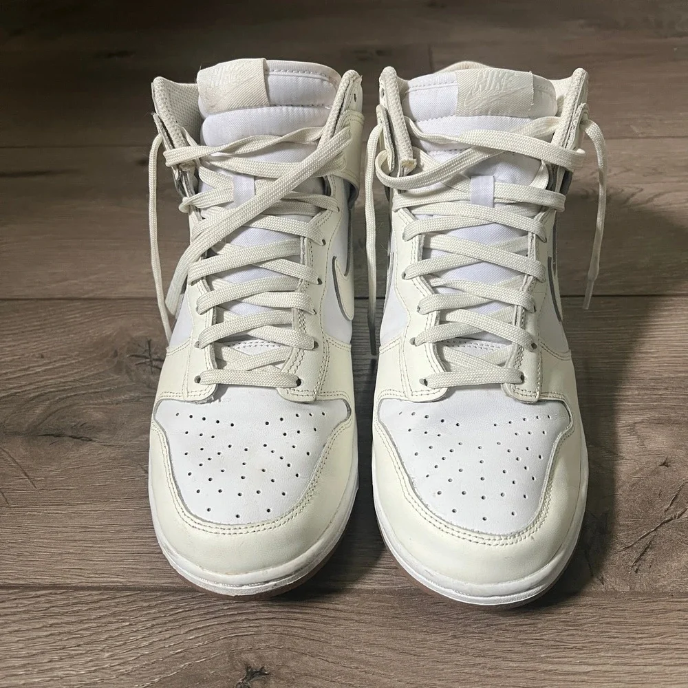 Nike Dunk High Sail Gum Women's‎ Size 9.5 Mens 8 Two Tone White Cream